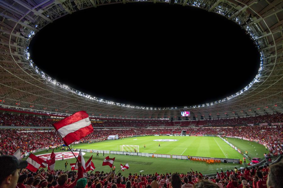 Fußballstadion mit Zuschauern