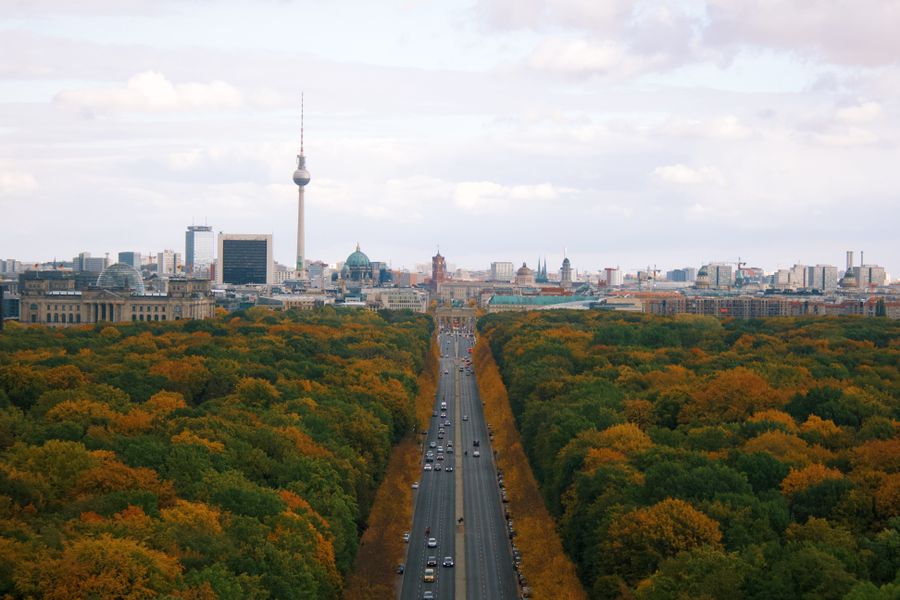 Blick über den Tiergarten in Berlin